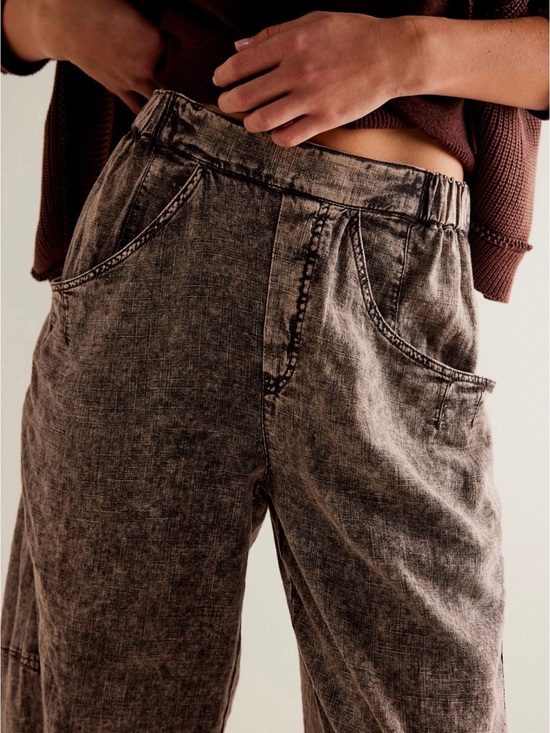 Free People Pants - Free People High Road Washed Washed Barrel Relaxed Pants